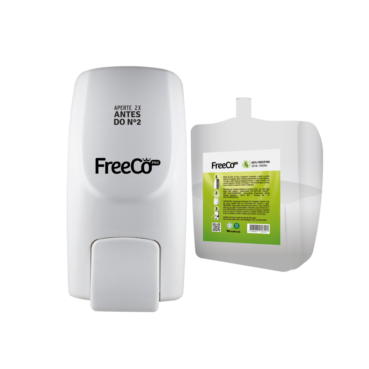 Dispenser com Refil Capim Limão 500ml Freecô